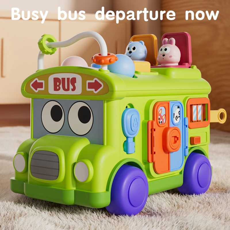 Kids Education Activities - Развивающая игрушка-автобус Монтессори для малышей, развивающая
