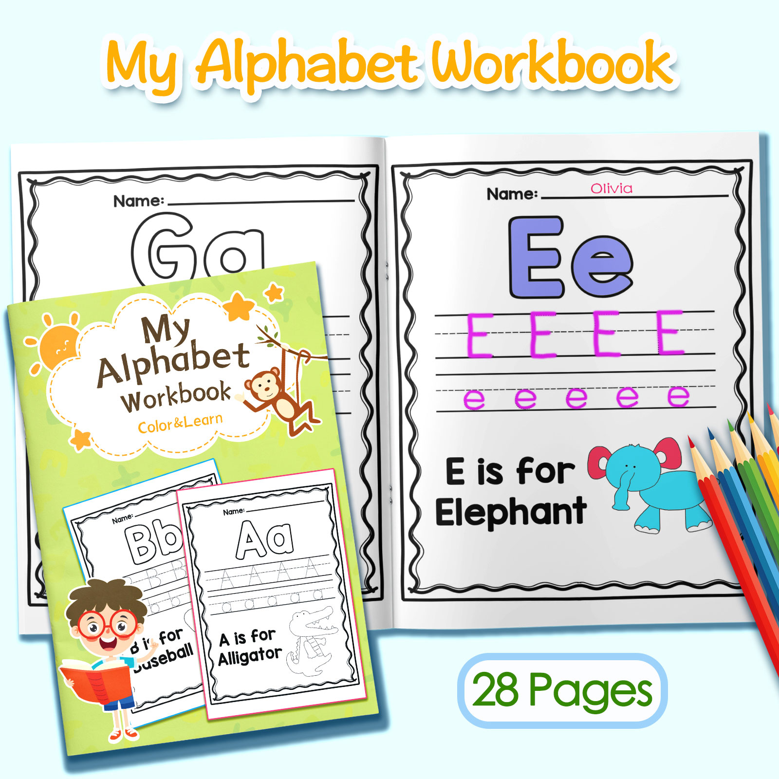 Kids Education Activities - Раскраска для детей: слова и предложения