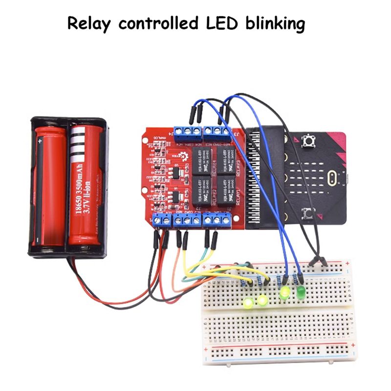 Модуль реле TCE Microbit на 4  – обзор и цена Kids Education Channel