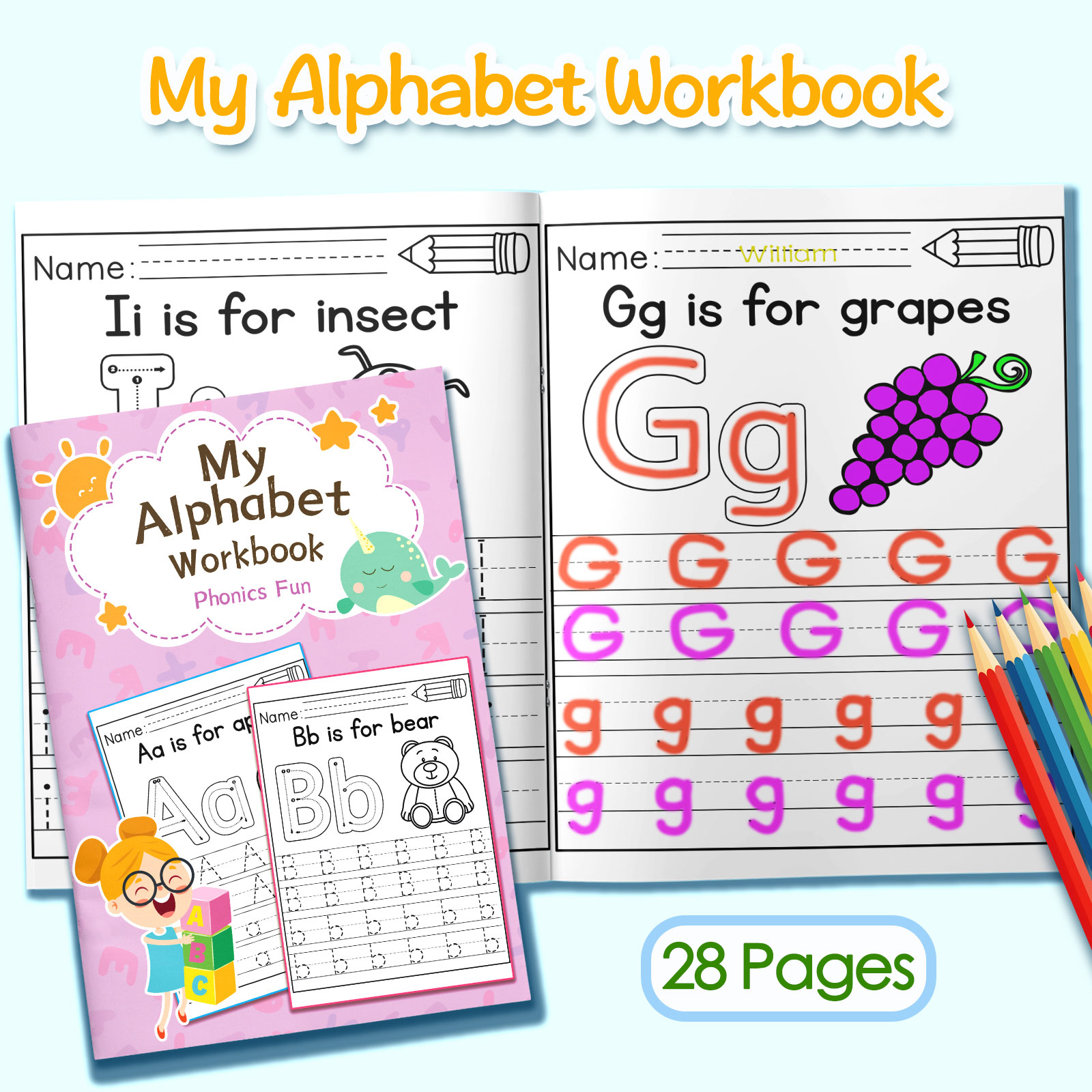 Раскраска для детей: слова и п – обзор и цена Kids Education Activities